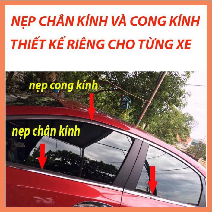 Nẹp Chân Kính, Cong Kính Inox Xe HONDA CITY 2015-2021 Sáng Bóng, Không Rỉ Cao Cấp- FREE SHIP