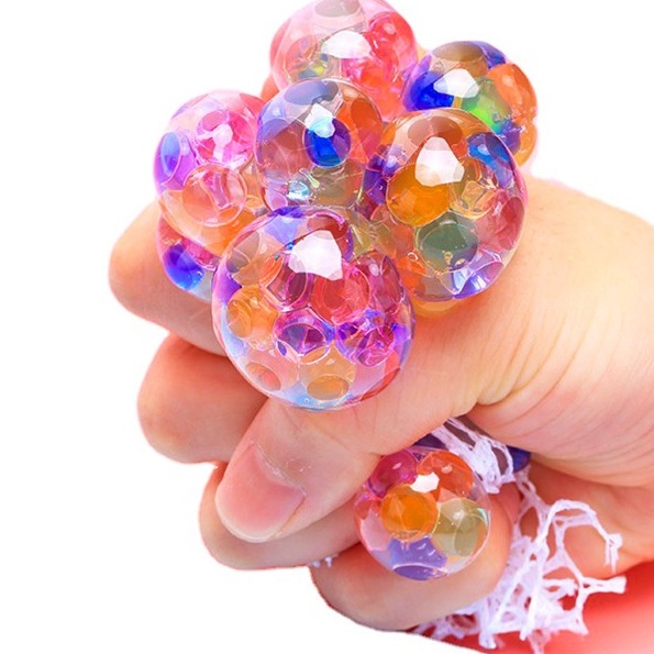 Đồ Chơi Bóng Lưới Bóp Nắn Mesh Quishy Ball Giải Tỏa Căng Thẳng Stress Đường Kính 6cm Chất Liệu Nhựa Dẻo