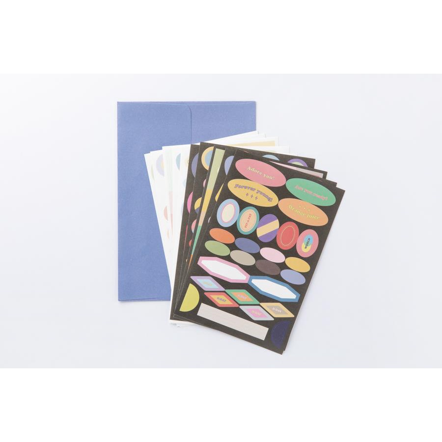 Set 10 Sticker ARTBOX Hàn Quốc Khung Chữ Tiếng Anh Vinatage