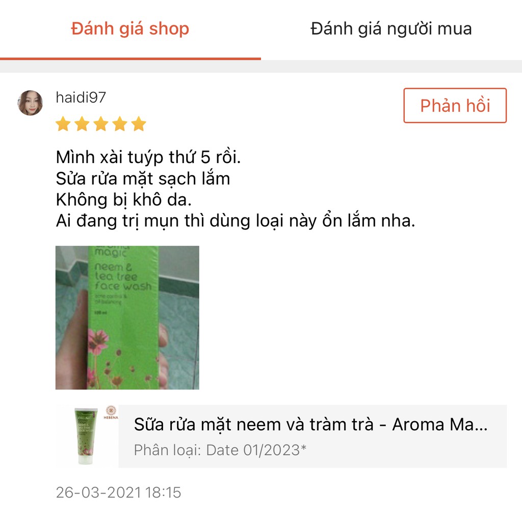 Sữa rửa mặt neem và tràm trà - Aroma Magic Neem & Tea Tree Face Wash - hebenastore | BigBuy360 - bigbuy360.vn