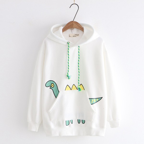 Áo Khoác Hoodie Nỉ Thời Trang Nữ Chui Đầu Hình Khủng Long Siêu Hot Mùa Tết ❤️FREESHIP❤️ | BigBuy360 - bigbuy360.vn