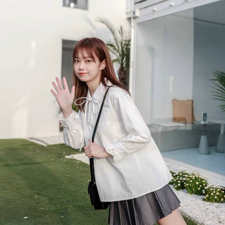 Áo sơ mi cổ bèo xinh kaca NH00089 hihishophaha