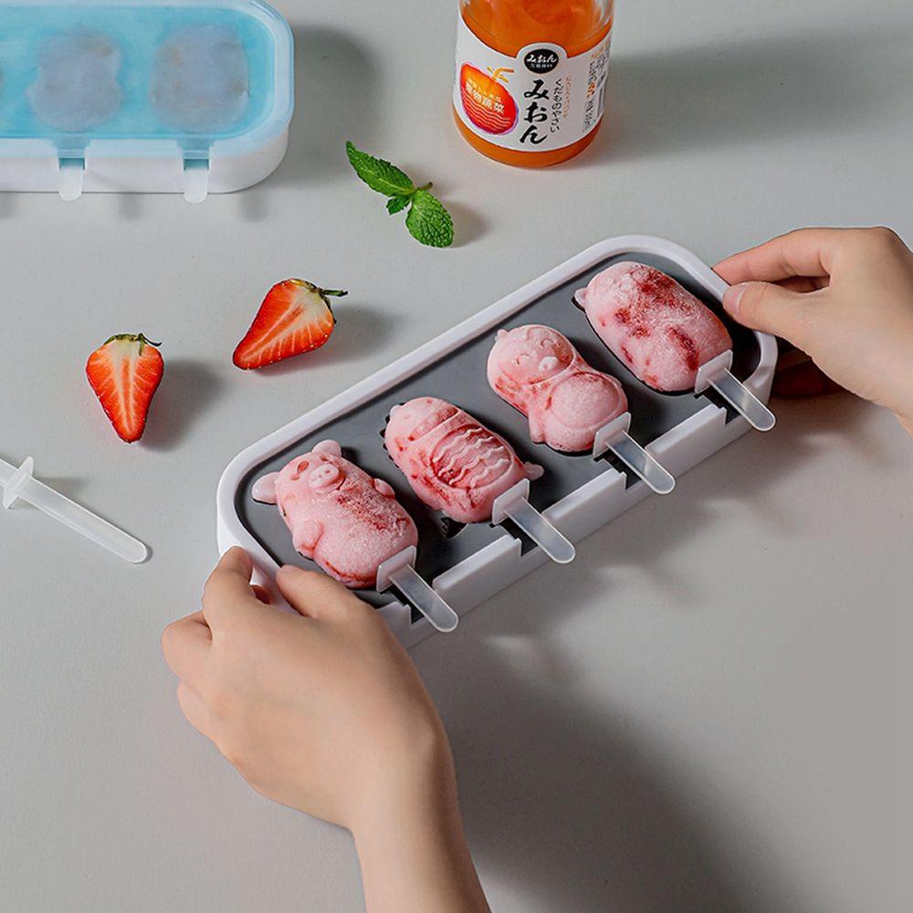 Khuôn Làm Kem Que 4 Ngăn Tiện Lợi