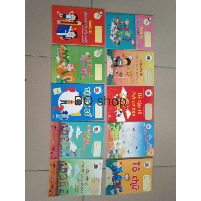 set 10 quyển vở tập tô chữ số nét cơ bản cho trẻ vào lớp 1