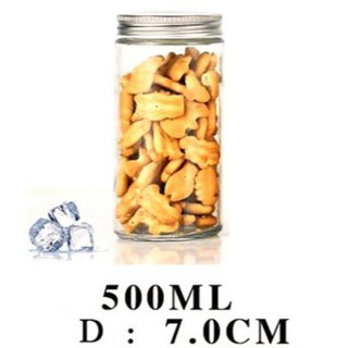 HŨ THỦY TINH 350ML NẮP NHÔM DÁNG CAO ĐỰNG THỰC PHẨM, GIA VI, NGÂM MƠ, SẤU