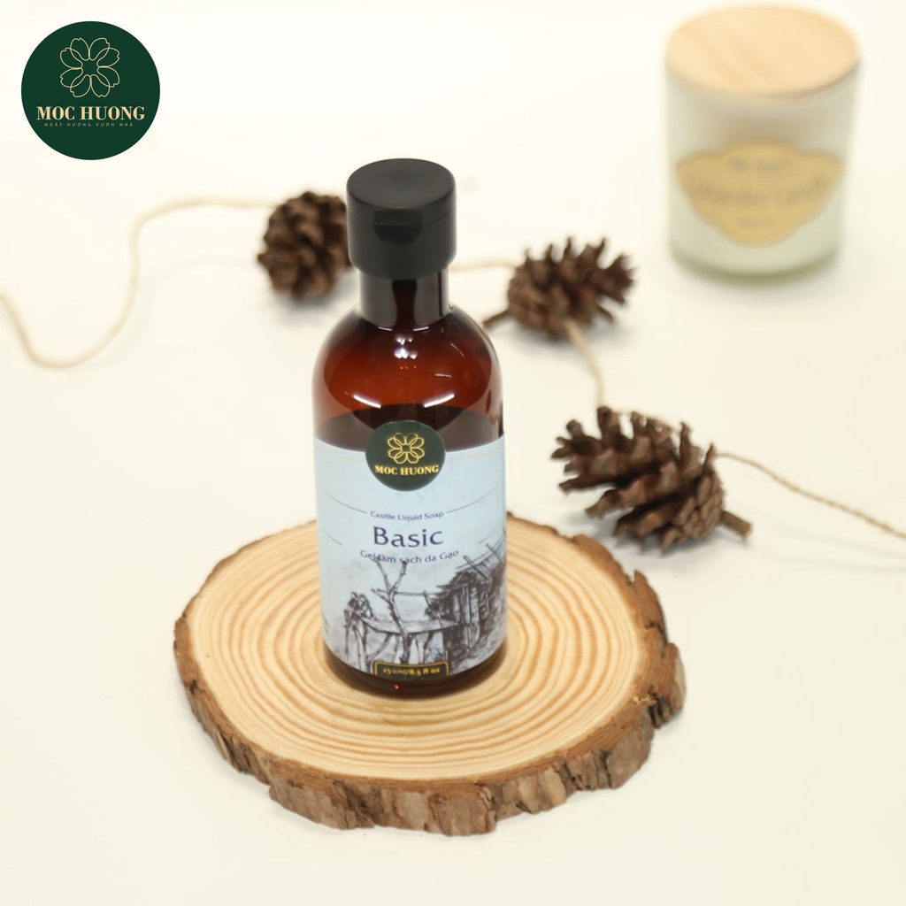 Sữa Tắm Thiên Nhiên Gạo MỘC HƯƠNG Castile Liquid Soap Basic Không Mùi, Dưỡng Ẩm Cao Dành Cho Da Nhạy Cảm | BigBuy360 - bigbuy360.vn