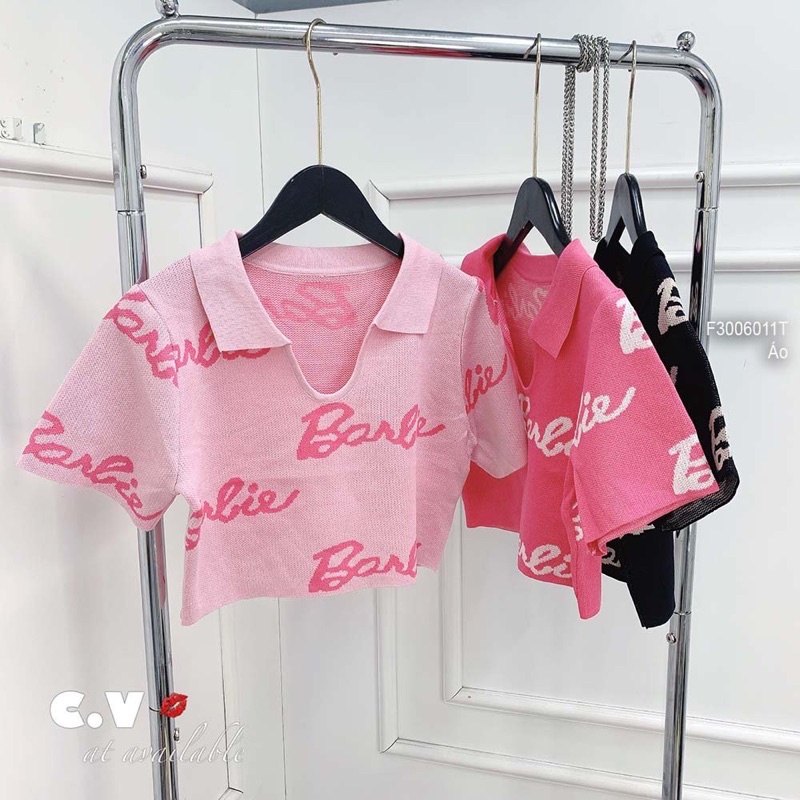Áo len croptop cổ bẻ phối chữ b6 cá tính VIENS STORE