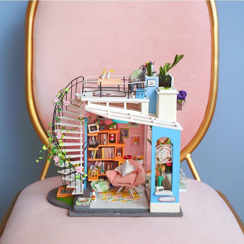 Mô hình gỗ 3D Lắp ráp nhà DIY Doll House Robotime Dora's Loft DG12