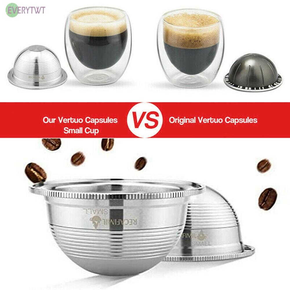 For Nespresso Vertuo Stainless Steel Reusable Refillable Coffee Filter Capsules