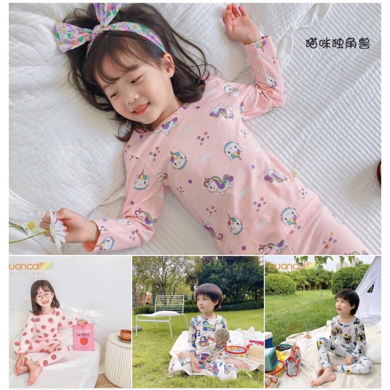 XẢ HÀNG Bộ cotton cho bé hàng qc (cotton dày mịn co giãn 4c)