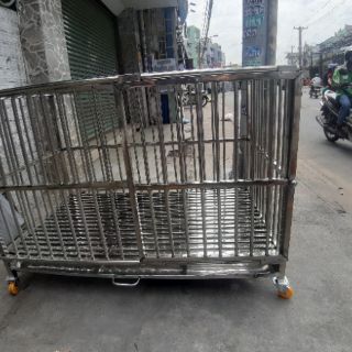 CHUỒNG CHÓ INOX 70*120*80 SHIP HỎA TỐC TPHCM