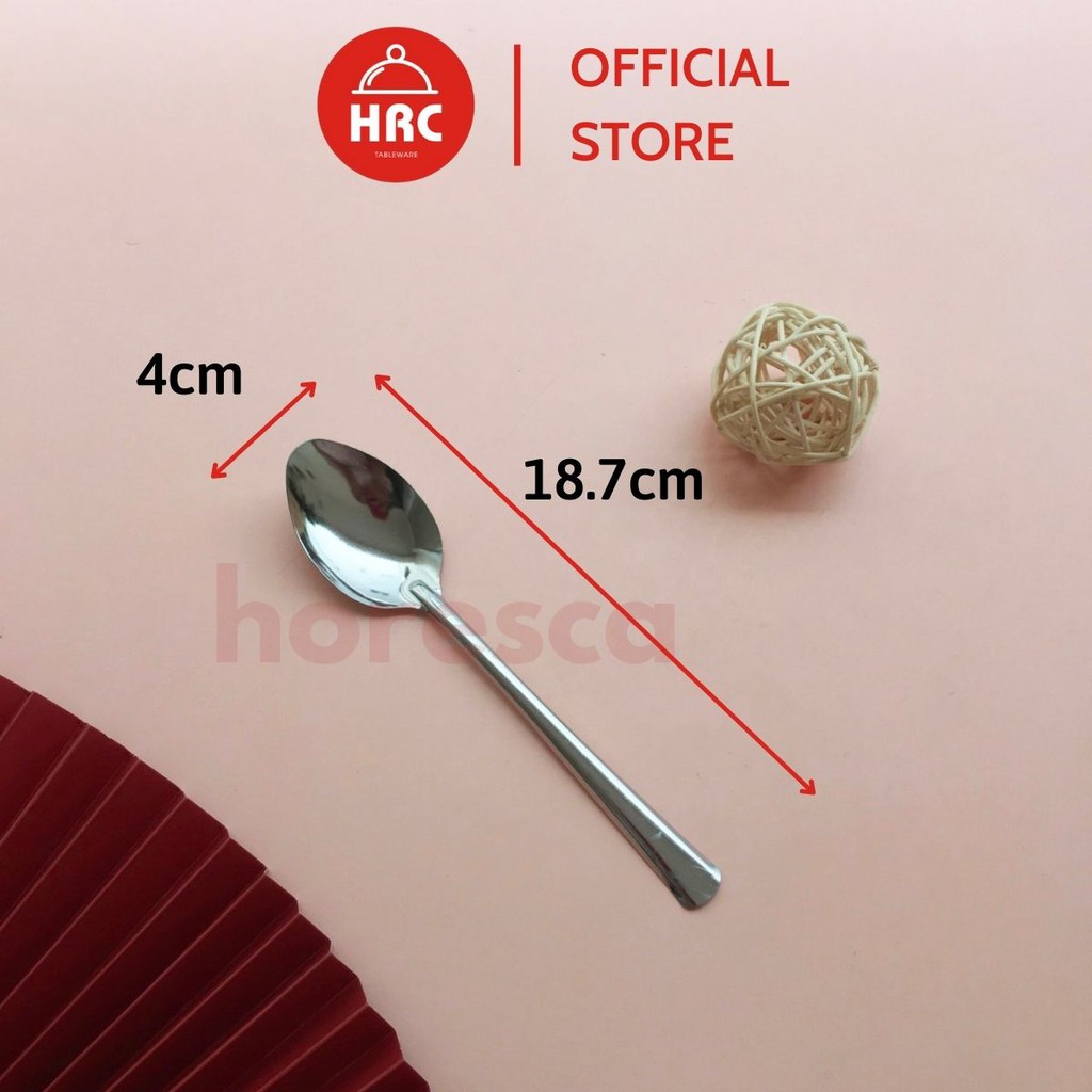 Thìa inox cán dài, muỗng inox siêu rẻ 18.7cm súp Sài Gòn rẻ
