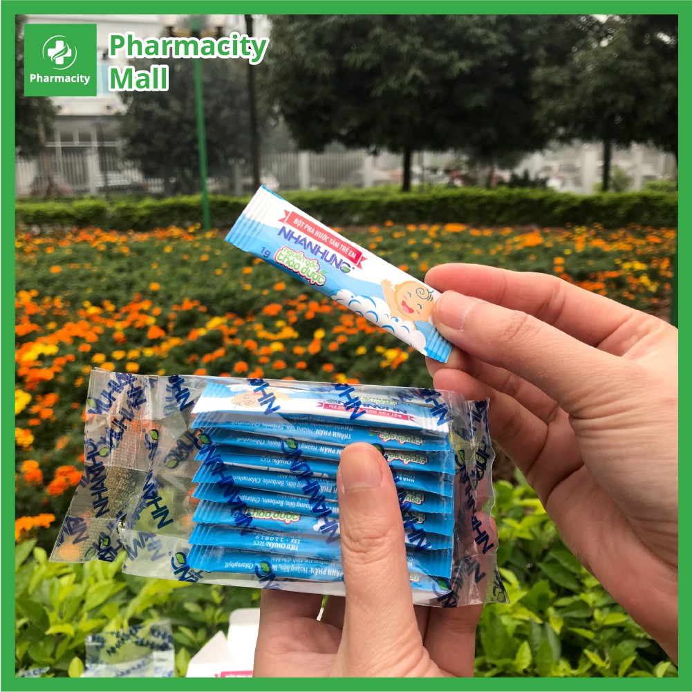 Bột Tắm Nhân Hưng Chính Hãng hộp 30 gói - Giúp trẻ sơ sinh hết bệnh chàm sữa, hăm tã, rôm sảy, mẩn ngứa, mụn nhọt