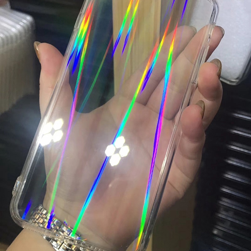 Ốp điện thoại mềm trong suốt màu laser đẹp mắt cho iPhone SE 2020 12 11 Pro Xs Max XR XS 6 7 8 Plus 12 Mini