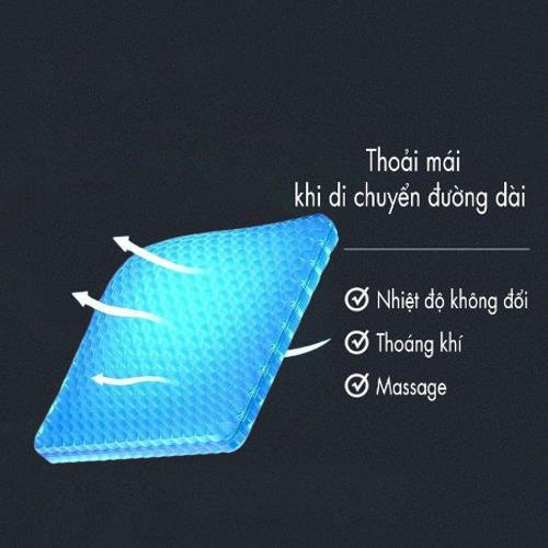 Đệm lót ô tô silicon đàn hồi, tấm lót ghế văn phòng bàn làm việc chơi game thoáng khí êm mông chống đau lưng cao cấp