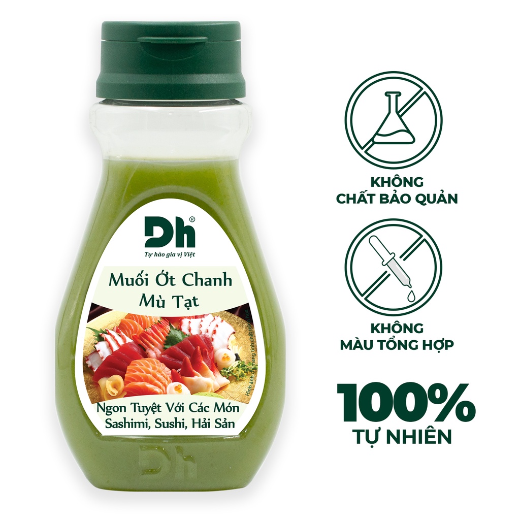 Muối ớt chanh mù tạt 200gr Dh Foods - gia vị sốt ướp và chấm các món Sashimi, Sushi, hải sản.