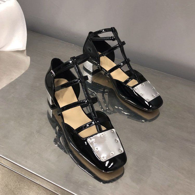 Giày Sandal Đế Dày Thời Trang Retro Âu Mỹ Cá Tính