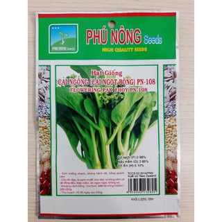 Hạt giống Cải ngọt ăn bông (50g) - cải ngồng -  Gói 50g - GÓI 20G - Hạt giống Thương hiệu phú nông