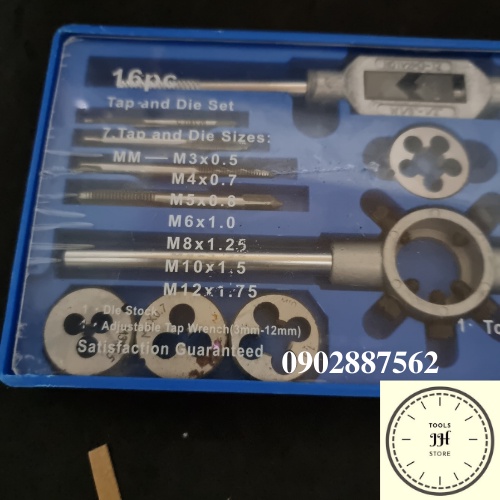Bộ taro 16 chi tiết, ren trong và ngoài (m3 - m12)