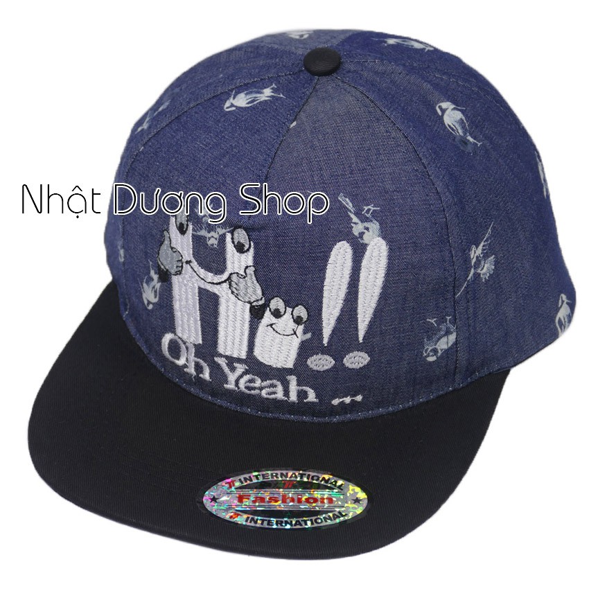 [ Hình thật ] Nón kết hiphop dành cho trẻ em từ 3 -7 tuổi chất liểu vải Sam Sung cao cấp tạo cảm giác êm ái cho bé