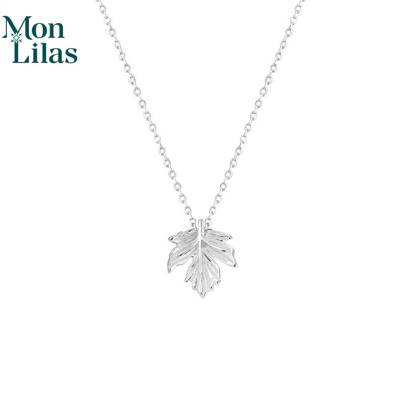 Vòng Cổ Bạc Hình Lá Thời Trang Xinh Xắn Bixue D032102 - MonLilas Jewelry