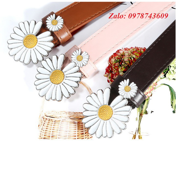 Thắt lưng nữ hoa cúc 2.5cm