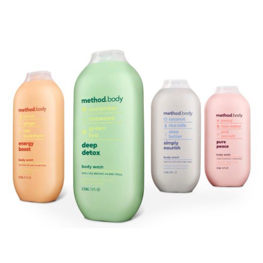 Sữa Tắm Method Body 532ml. Hàng Úc 100% thiên nhiên Dưỡng Ẩm cho da mịn màng, trắng sáng. #Pvy Beauty