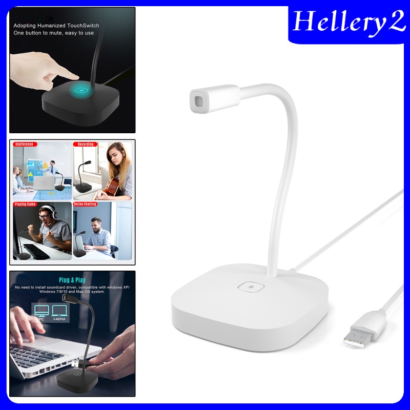 [HELLERY2] USB Desktop Computer Microphone Plug &amp; Play for Gaming Dictation