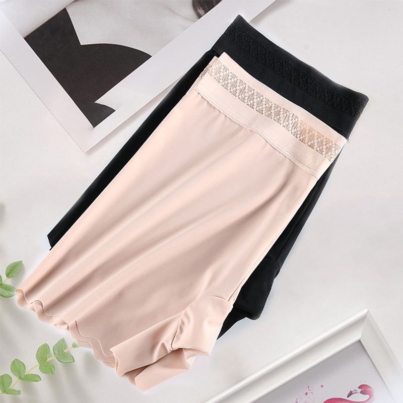 AOFEIQIKE AOFEIQIKE Plus Quần Lót An Toàn Vải Lụa Lạnh Không Đường May Thoải Mái Cho Nữ