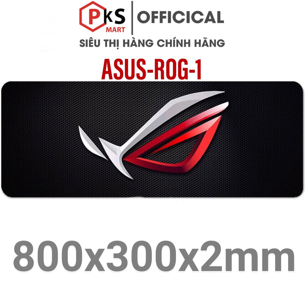 Lót Chuột, Pad Chuột Cỡ Lớn, Nhỏ 80x30x2mm, 210x260x2mm ASUS - ROG Bo Viền Chắc Chắn Đế Cao Su - PKSMART