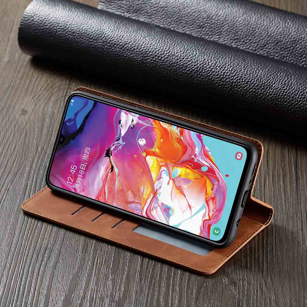 Bao da điện thoại nắp gập sành điệu tiện dụng cho Samsung Galaxy A30 A50 A70 | BigBuy360 - bigbuy360.vn