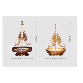 Khay cắm hương vòng bằng hợp kim KCC - Hương Trầm Búp Sen