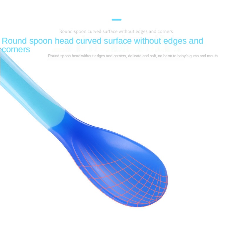 Muỗng silicon mềm cảm biến nhiệt độ chống bỏng cho bé sơ sinh