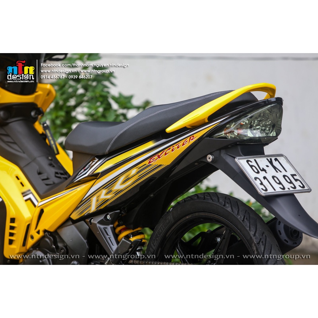 Tem rời Exciter 2006-2010 vàng đên rc cover tem 3 lớp cao cấp