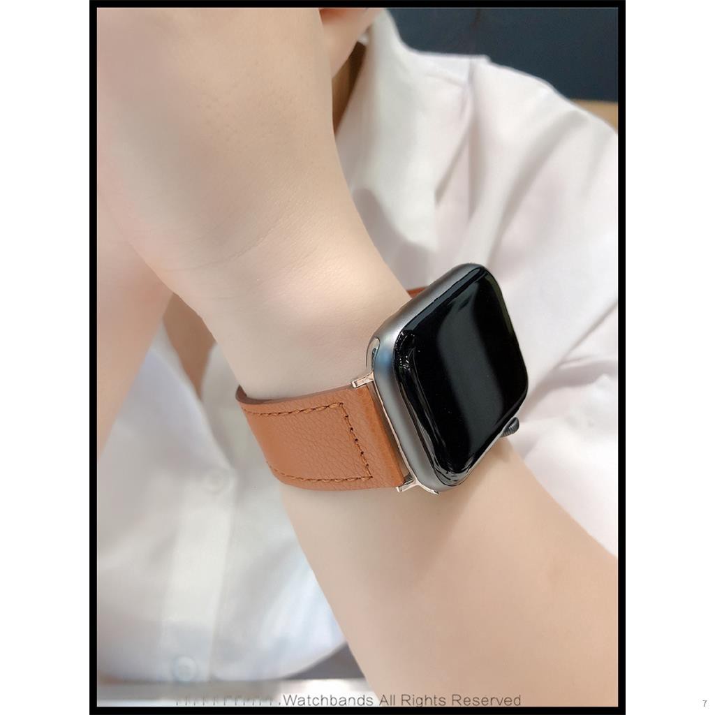 ✥☊Dây đeo bằng da khóa kim loại 38mm/40mm/42mm/44 mm cho đồng hồ Apple iWatch 5 4 3 2 1