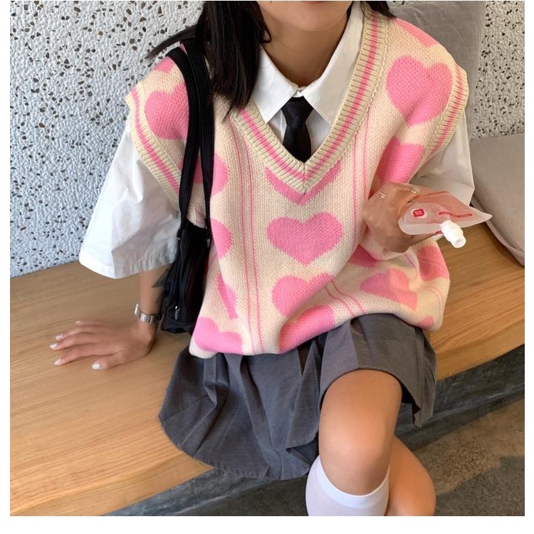 Áo len không tay cổ chữ V thời trang xuân thu phong cách Pháp retro cho nữ 2021 | BigBuy360 - bigbuy360.vn