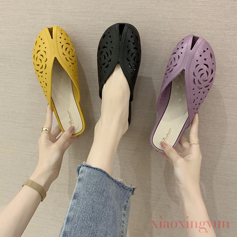 Dép bít mũi thiết kế đơn giản xinh xắn thời trang cho nữ