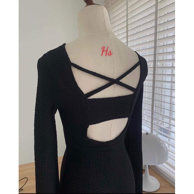 Váy tổ ong đan lưng HSU1