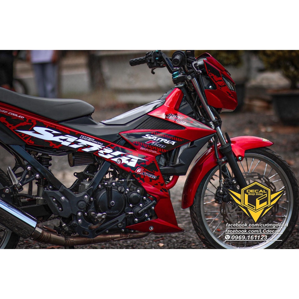 Tem rời satria đỏ trắng độ