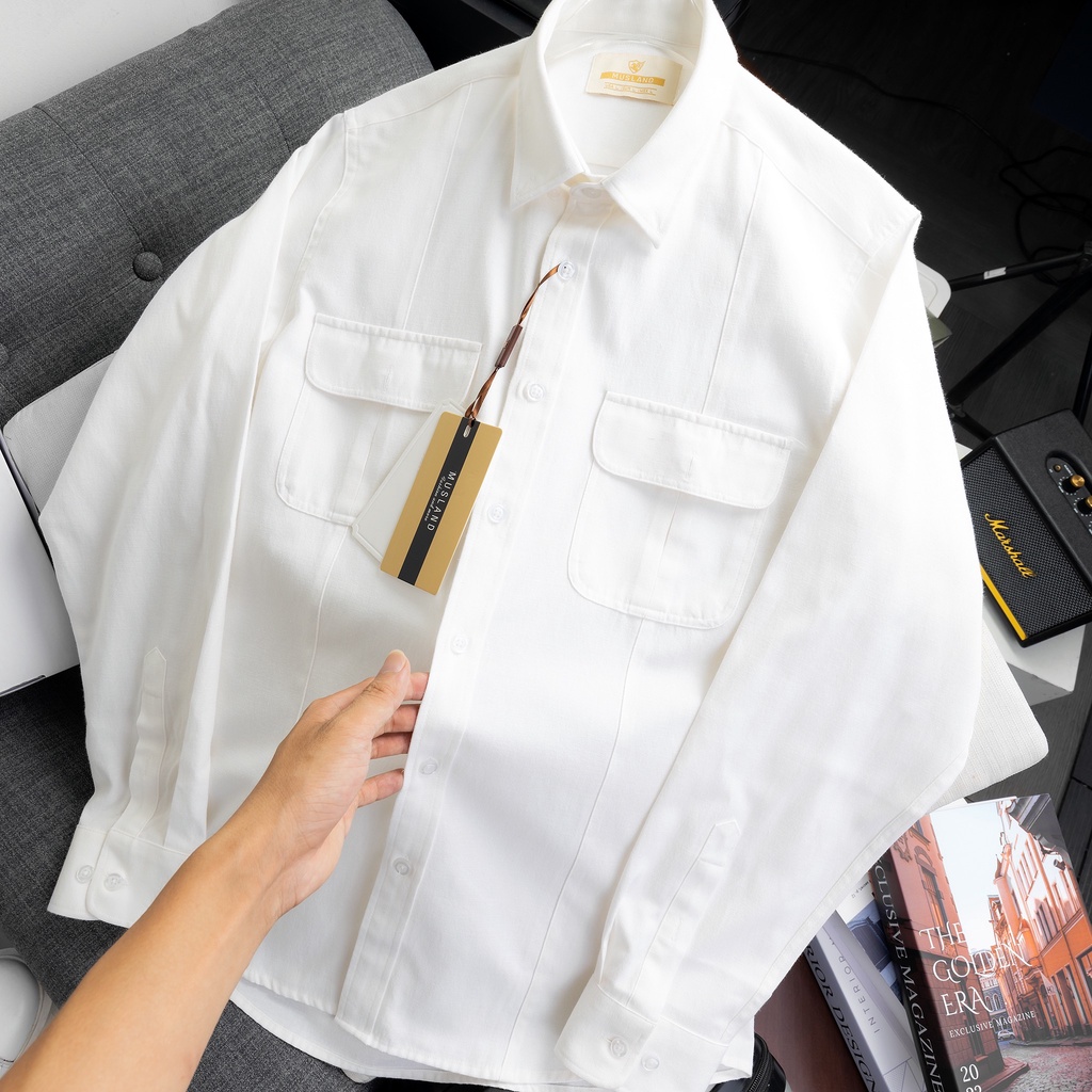 Áo sơmi Oxford shirt FITTED 💖 đây là 1 chiếc sơ mi cotton dày nhưng bảo đảm không nóng 💖💖 SMML2b