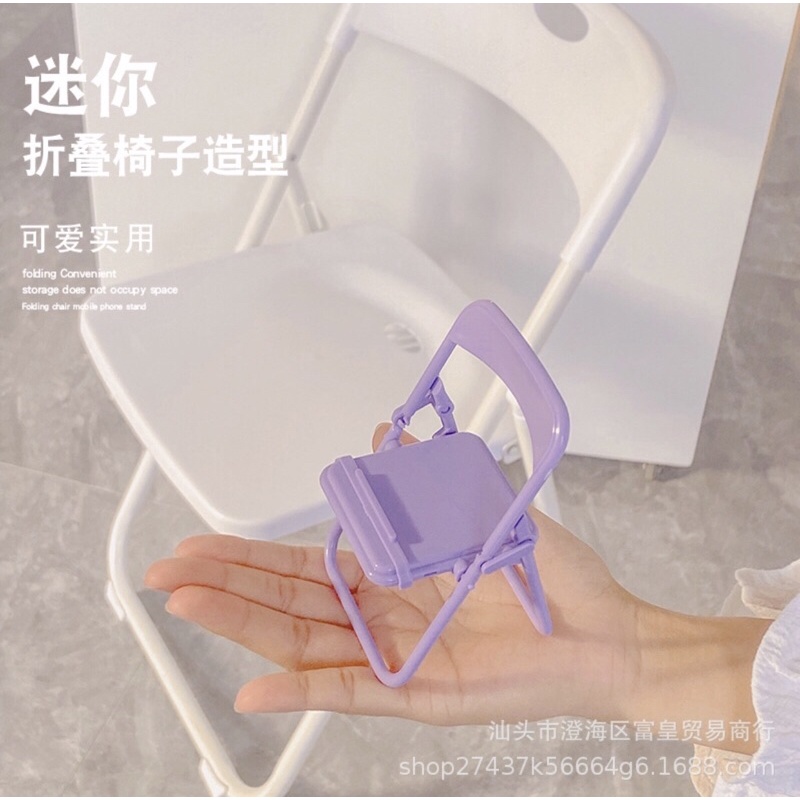 Giá đỡ điện thoại hình chiếc ghế có thể gập gọn dễ thương!