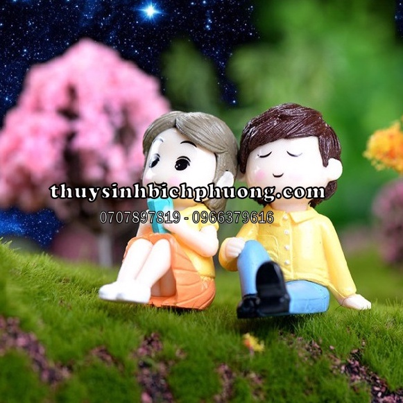 CẶP ĐÔI NGỒI BỆT TRANG TRÍ TERRARIUM ĐỒ CHƠI TÉP KIỂNG THỦY SINH