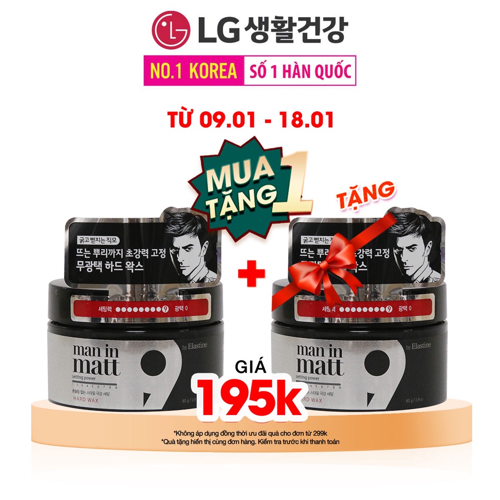 Sáp tạo kiểu tóc cho Nam Elastine Man in Matt Hard dành cho tóc Dày và Cứng 80g