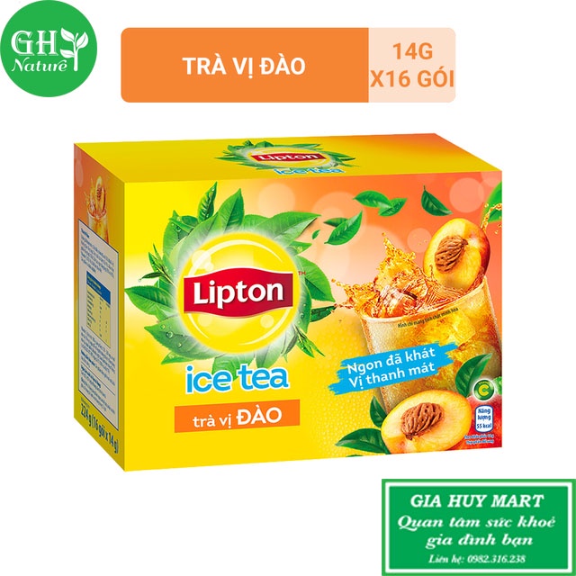 Trà lipton túi lọc đầy đủ vị Chanh - Đào - Gừng - Matcha - Xoài