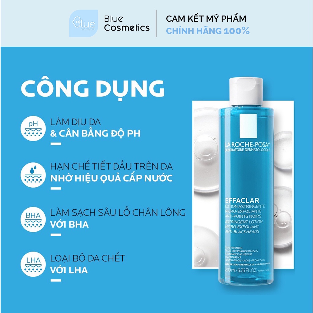Nước cân bằng giàu khoáng dành cho da dầu mụn La Roche Posay 200ml
