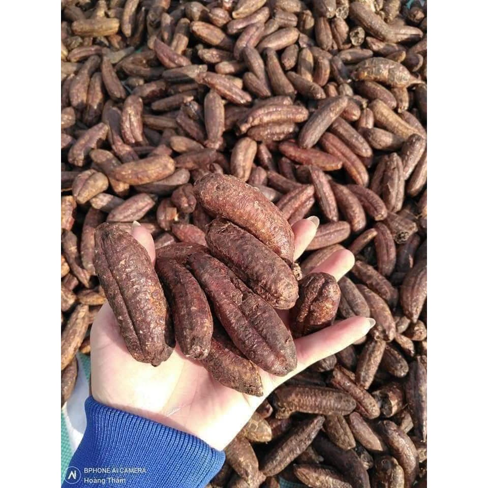 Chuối hột rừng, chuối mật chín phơi khô , thơm, ngâm ngọt, uống rất chất, giúp tan sỏi thận