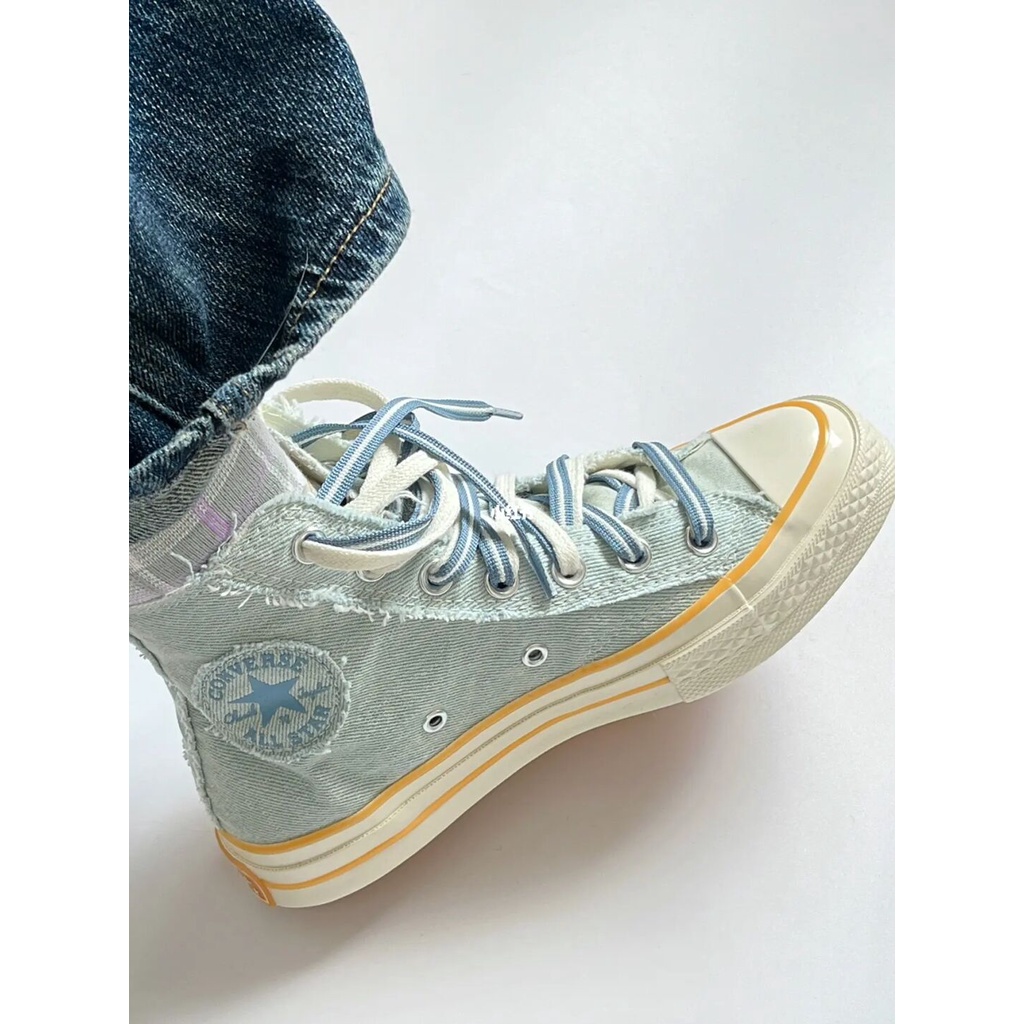 Giày Thể Thao Cổ Cao Vải Denim Converse Unisex Thời Trang Cao Cấp 1555