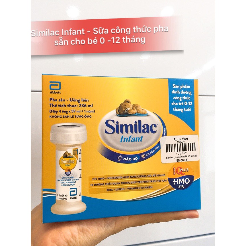 Sữa nước Similac Infant HMO 4 ống x 59ml