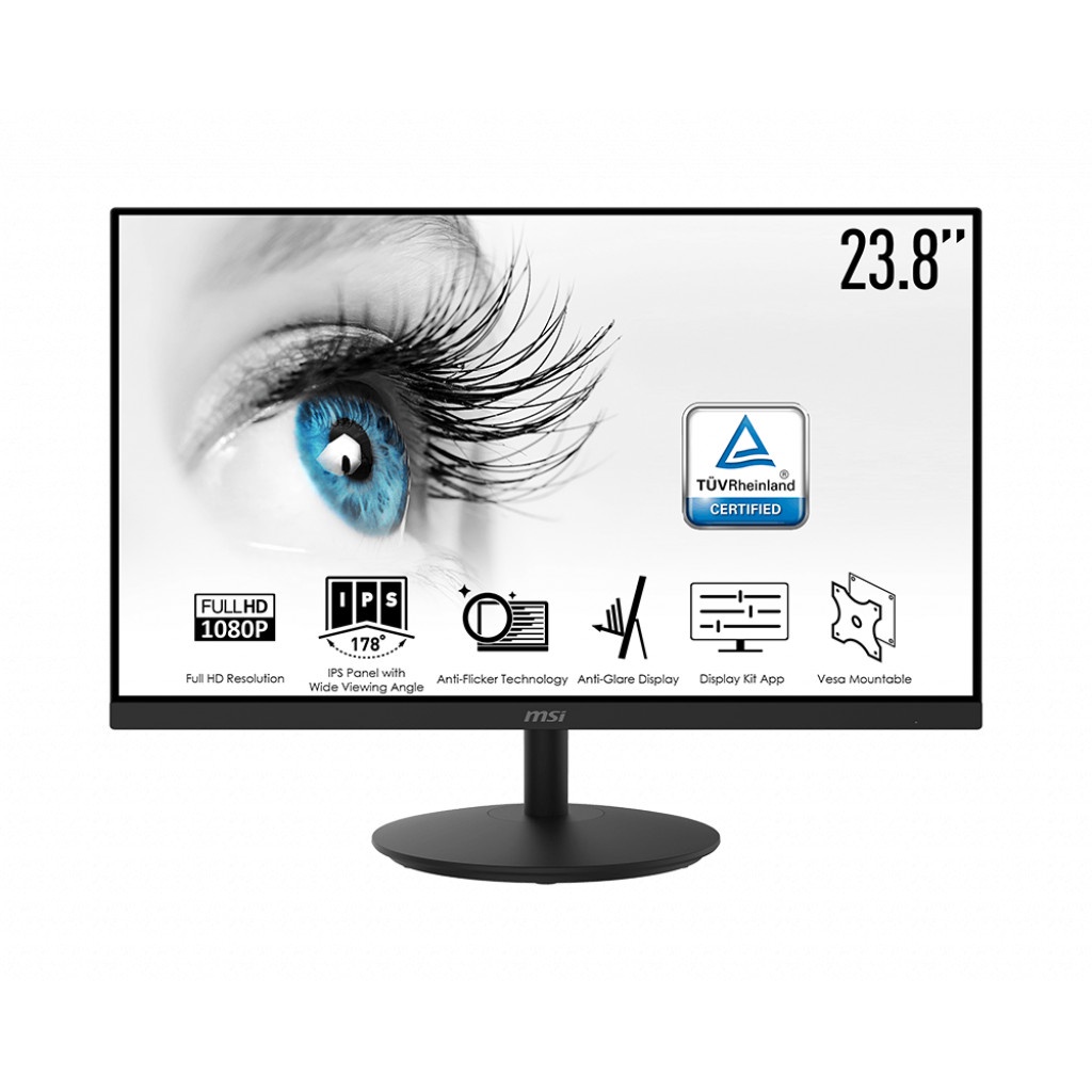 Màn Hình LCD MSI MP242  (23.8 inch, FHD IPS, 5ms, 250cd/m, 75Hz, VGA / HDMI)