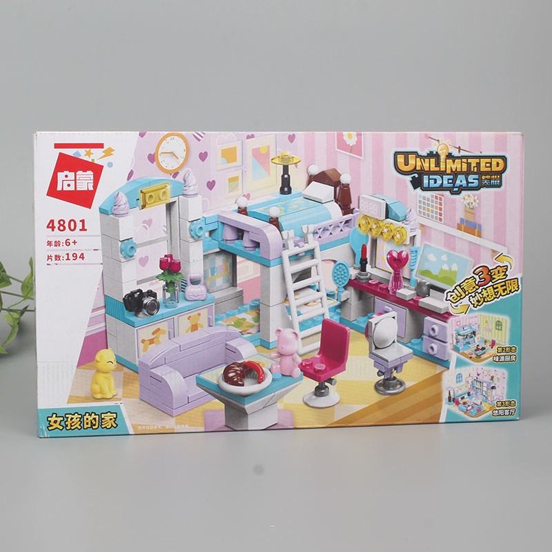 [Rẻ Vô Địch] Lego Lắp Ghép Mô Hình Nhà Búp Bê (3 In 1) Qman 4801